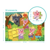 Дитячий пазл "Троє поросят" DoDo Toys 300695, 30 елементів. Зображення №4