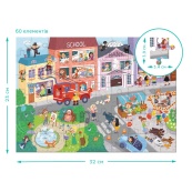 Дитячий віммельпазл "Містечко професій" DoDo Toys 300662, 60 елементів. Зображення №4