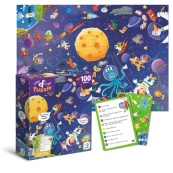 Дитячий пазл Шукай та знаходь "Шалений космос" DoDo Toys 300668, 100 елементів. Зображення №2