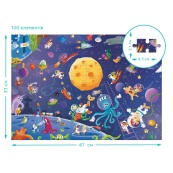 Дитячий пазл Шукай та знаходь "Шалений космос" DoDo Toys 300668, 100 елементів. Зображення №5