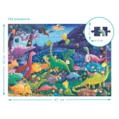 Дитячий пазл Шукай та знаходь "Країна динозаврів" DoDo Toys 300669, 100 елементів. Зображення №4
