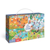 Дитячий віммельпазл "Увесь рік" DoDo Toys 300607, 100 елементів. Зображення №2