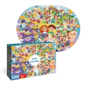 Дитячий віммельпазл "Розпорядок дня" DoDo Toys 300619, 100 елементів. Зображення №2