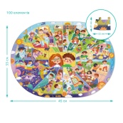 Дитячий віммельпазл "Розпорядок дня" DoDo Toys 300619, 100 елементів. Зображення №4