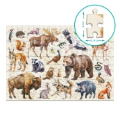 Дитячий пазл Монтессорі "Лісові тварини" DoDo Toys 300629, 200 елементів. Зображення №3