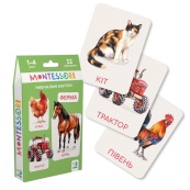 Дитячий набір навчальних карток Монтессорі "Ферма" DoDo Toys 301233, 32 зображення. Зображення №2