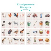 Дитячий набір навчальних карток Монтессорі "Ферма" DoDo Toys 301233, 32 зображення. Зображення №4