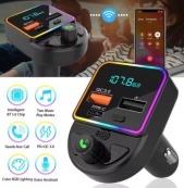 Модулятор Bluetooth "P12" BT5.0 RGB підсвітка,PD20W.QC3.0.мікрофон. Зображення №2