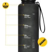 Пляшка для води спортивна 4FIZJO P-5905973403788, 1000 мл, чорний. Зображення №3