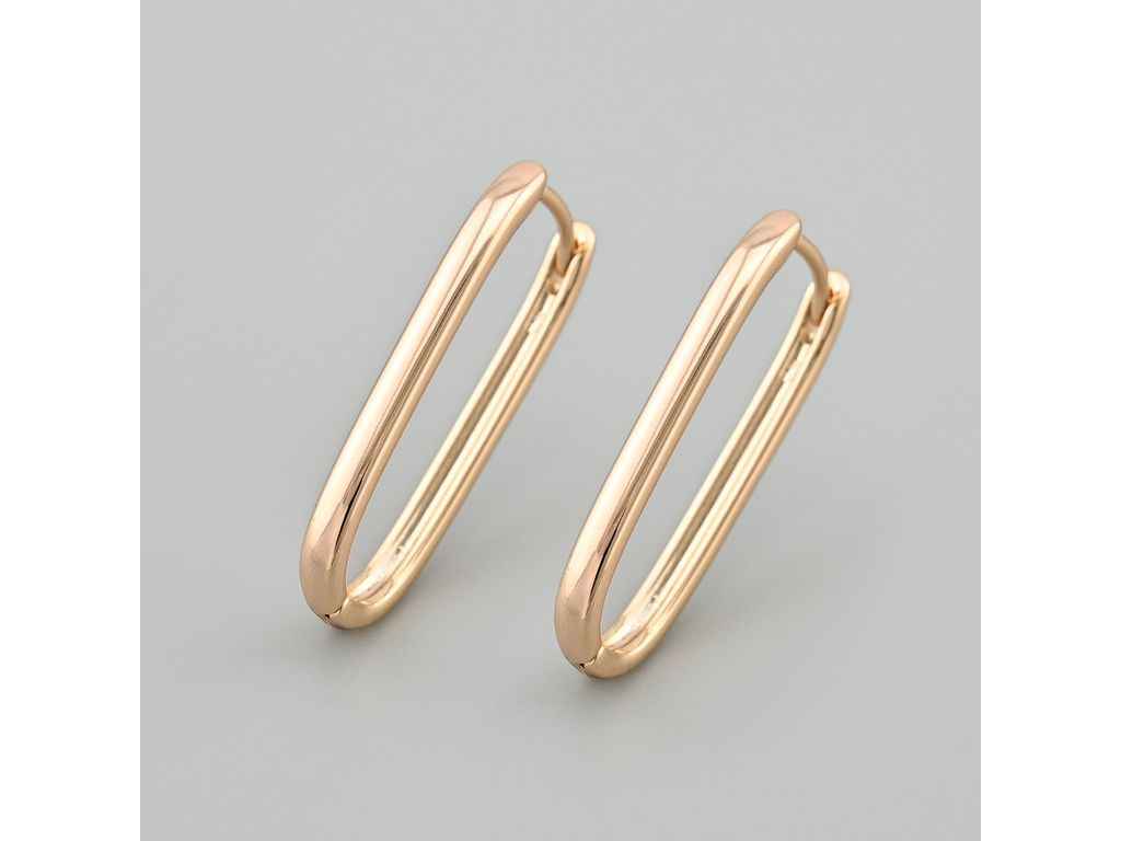 Сережки Тесс 54039 29х3мм вага позолота 18К ТМ XUPING Сережки Тесс 54039 29х3мм вага позолота 18К ТМ XUPING