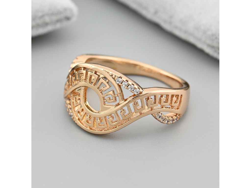 Каблучка Албанія 39626 12мм білі фіаніти позолота 18К р.17 ТМ XUPING Каблучка Албанія 39626 12мм білі фіаніти позолота 18К р.17 ТМ XUPING