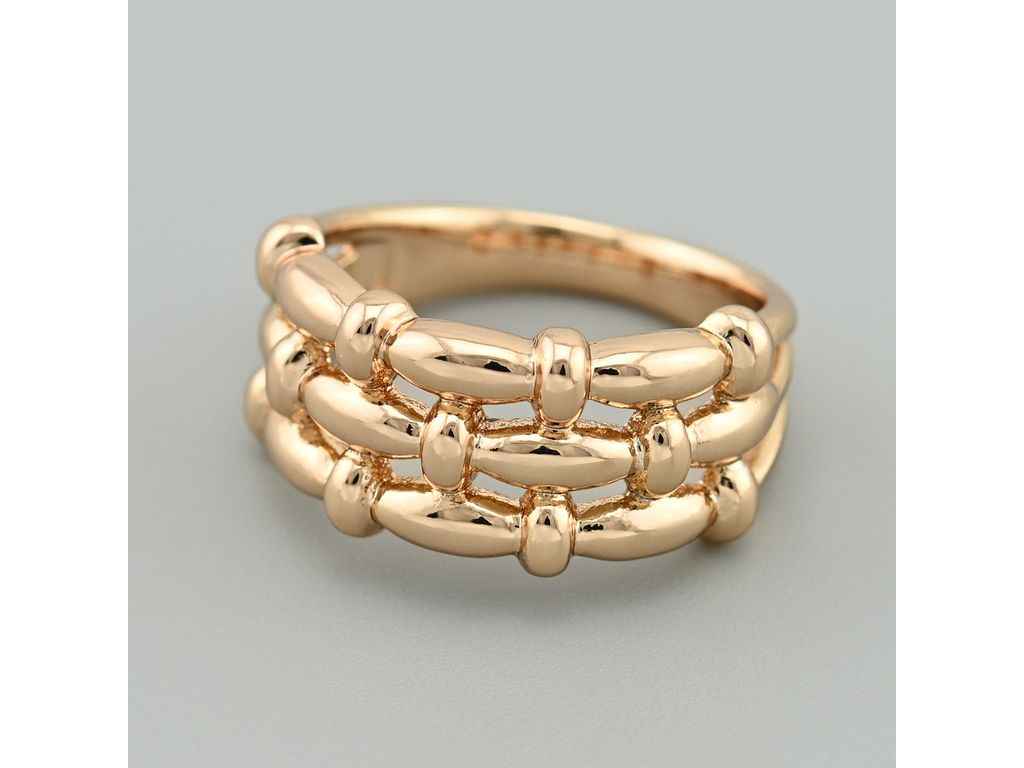 Каблучка Переплетення 46058 10мм позолота 18К р.16 ТМ XUPING Каблучка Переплетення 46058 10мм позолота 18К р.16 ТМ XUPING