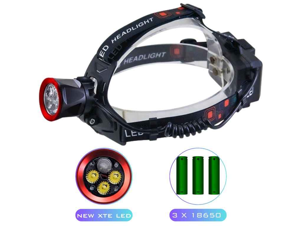 Ліхтар налобний 5000K АКБ 3*18650 CT021 31 ULTRA LED, ЗУ Type-C ТМ КИТАЙ Ліхтар налобний 5000K АКБ 3*18650 CT021 31 ULTRA LED, ЗУ Type-C ТМ КИТАЙ