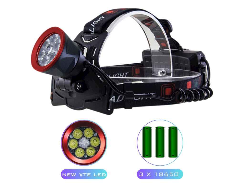 Ліхтар налобний 5000K АКБ 3*18650 CT021 61 ULTRA LED, ЗУ Type-C ТМ КИТАЙ Ліхтар налобний 5000K АКБ 3*18650 CT021 61 ULTRA LED, ЗУ Type-C ТМ КИТАЙ