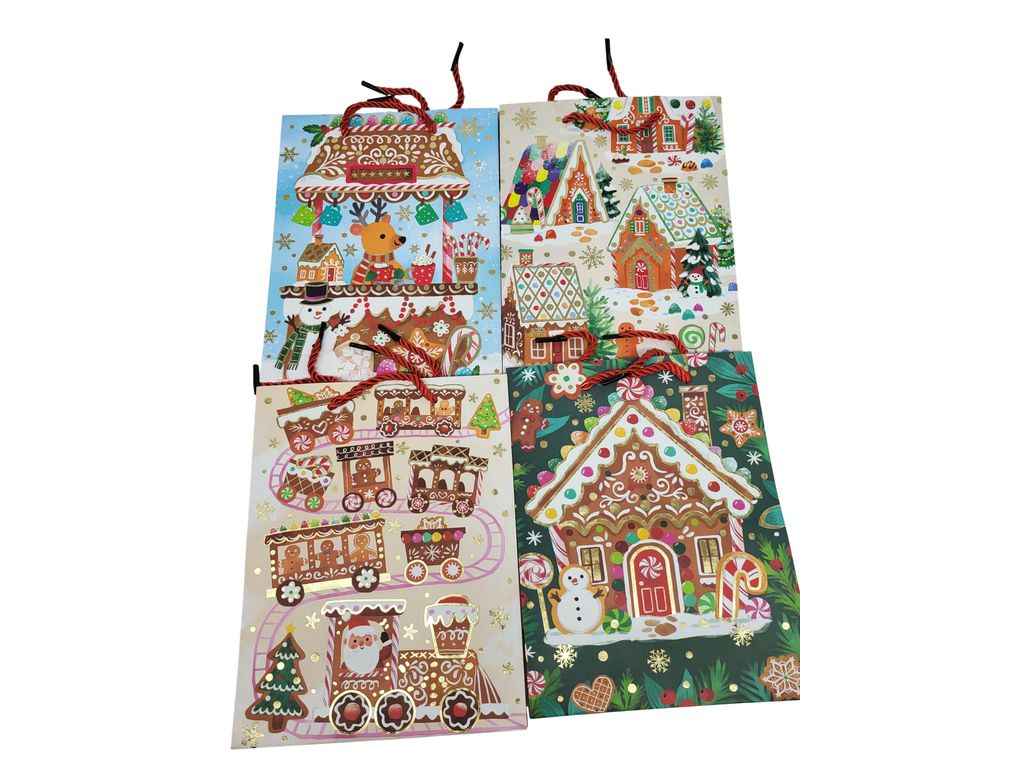 Пакет Новорічний M 32*26*10см паперовий Y2905-M ТМ PRC Пакет Новорічний M 32*26*10см паперовий Y2905-M ТМ PRC