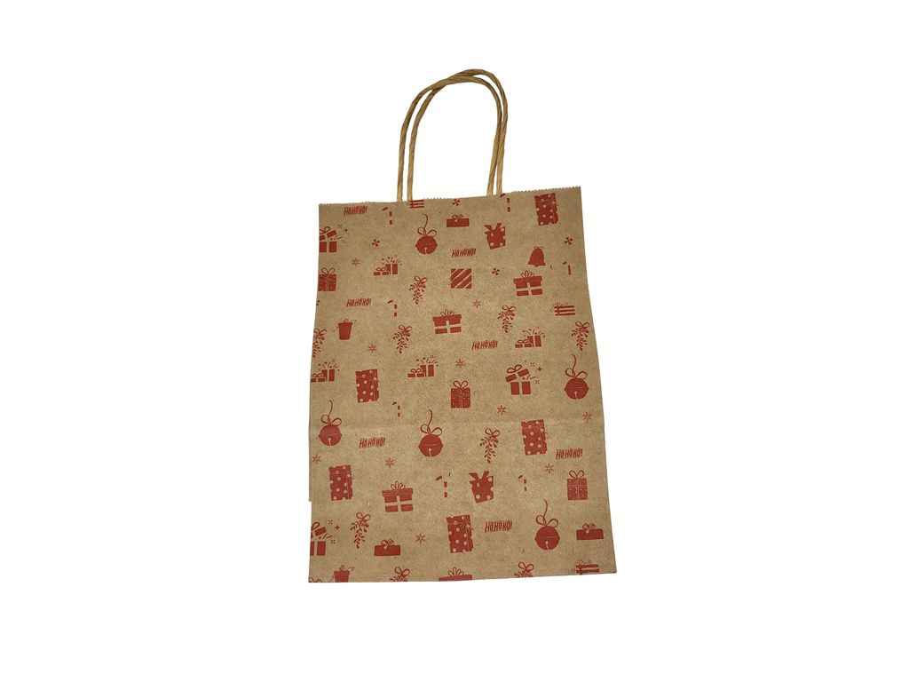 Пакет Новорічний S 23*18*10см паперовий крафт X5092-S ТМ PRC Пакет Новорічний S 23*18*10см паперовий крафт X5092-S ТМ PRC