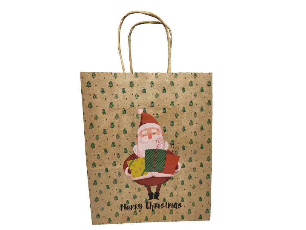 Пакет Новорічний M 32*26*10см паперовий крафт X5099-M ТМ PRC Пакет Новорічний M 32*26*10см паперовий крафт X5099-M ТМ PRC