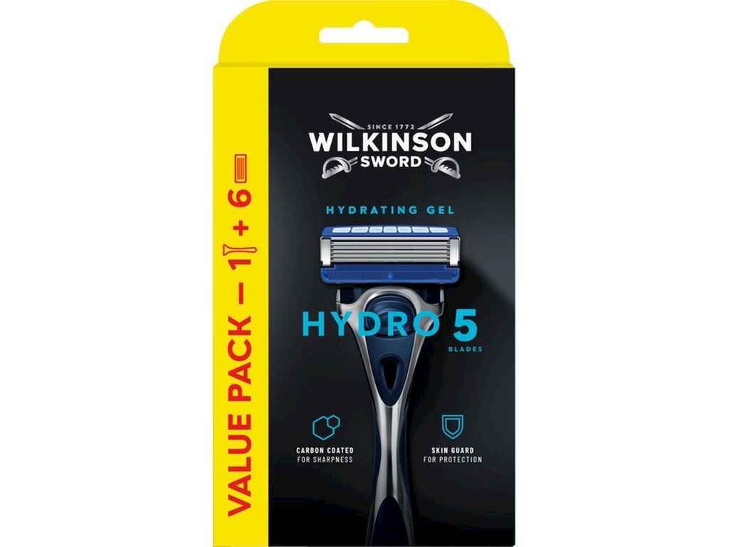 Станок для гоління 1шт Hydro 5 Clampack 16 касет ТМ WILKINSON SWORD Станок для гоління 1шт Hydro 5 Clampack 16 касет ТМ WILKINSON SWORD