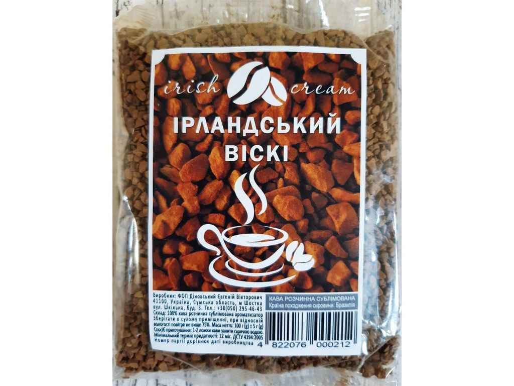 Кава розчинна 100г сублімована Ірландський віскі ТМTerra Possa Кава розчинна 100г сублімована Ірландський віскі ТМTerra Possa