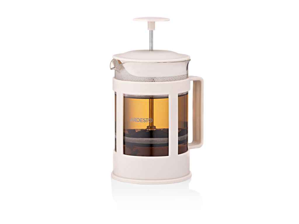 Френч-прес 800мл Fresh боросилікатне скло, пластик, бежевий ТМ ARDESTO Френч-прес 800мл Fresh боросилікатне скло, пластик, бежевий ТМ ARDESTO