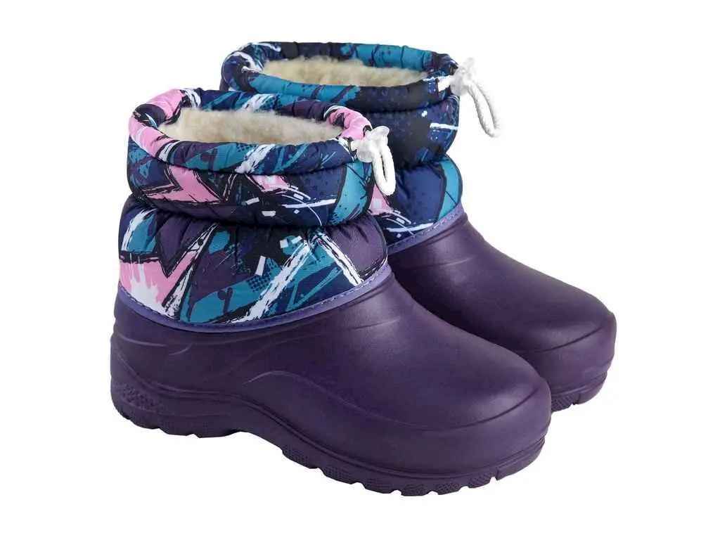 Чоботи ПВХ р.30/31-35/36р фіолетовий дитячі зимові (12 пар/уп) арт.083 ТМ GIPANIS Чоботи ПВХ р.30/31-35/36р фіолетовий дитячі зимові (12 пар/уп) арт.083 ТМ GIPANIS