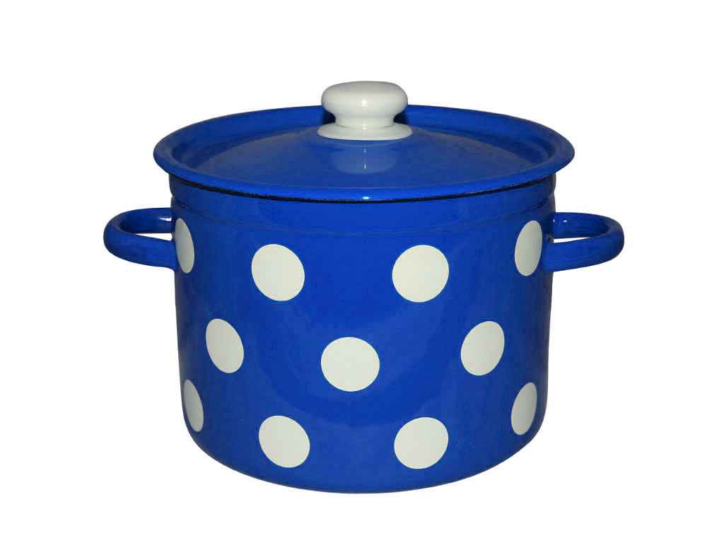 Каструля ем. 2,0л/4 циліндрична Білий горох (синій) (I1610/4) ТМ IDILIA Каструля ем. 2,0л/4 циліндрична Білий горох (синій) (I1610/4) ТМ IDILIA