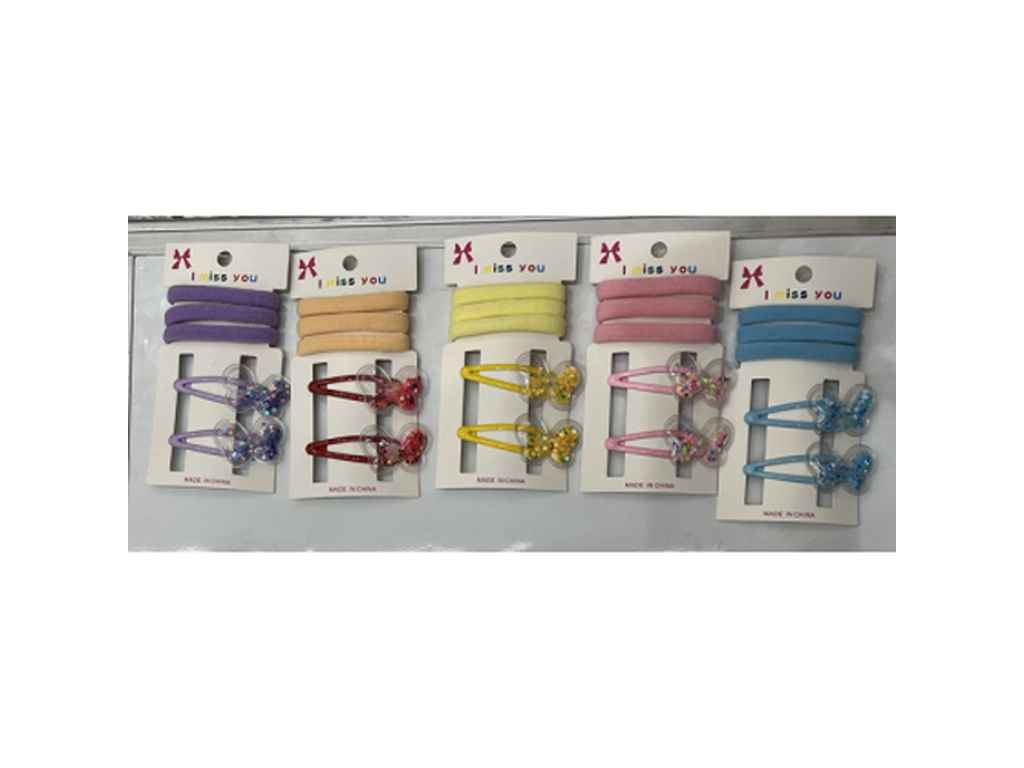 Набір резинок і заколок (3резинки, 2шпильки) WW02172 5шт ТМ STENSON Набір резинок і заколок (3резинки, 2шпильки) WW02172 5шт ТМ STENSON