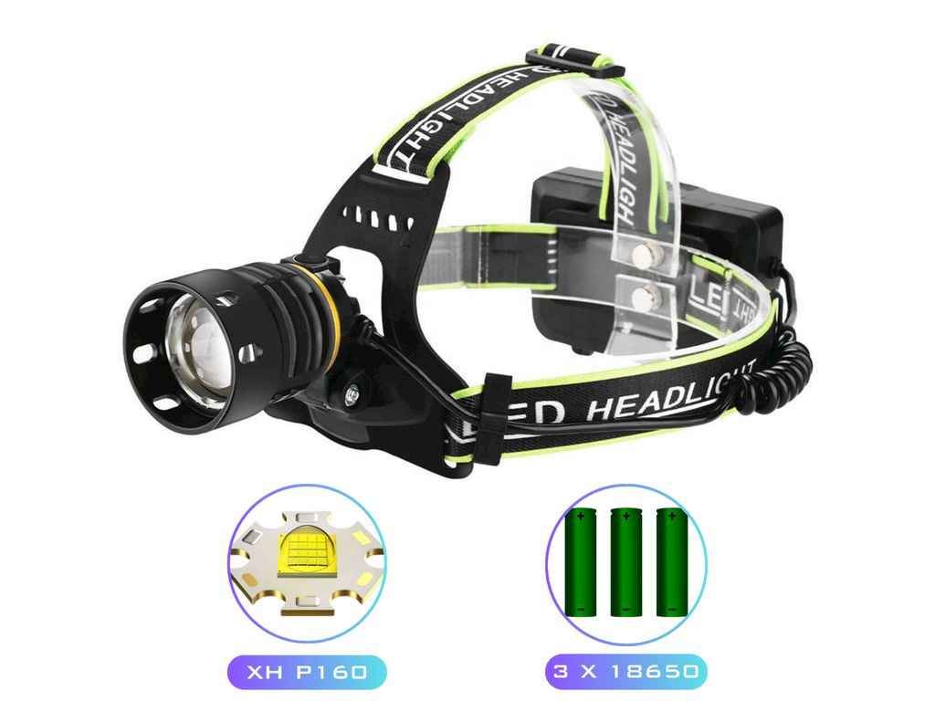 Ліхтар налобний 5000K АКБ 3*18650 BL-A14-3-P160 ТМ КИТАЙ Ліхтар налобний 5000K АКБ 3*18650 BL-A14-3-P160 ТМ КИТАЙ