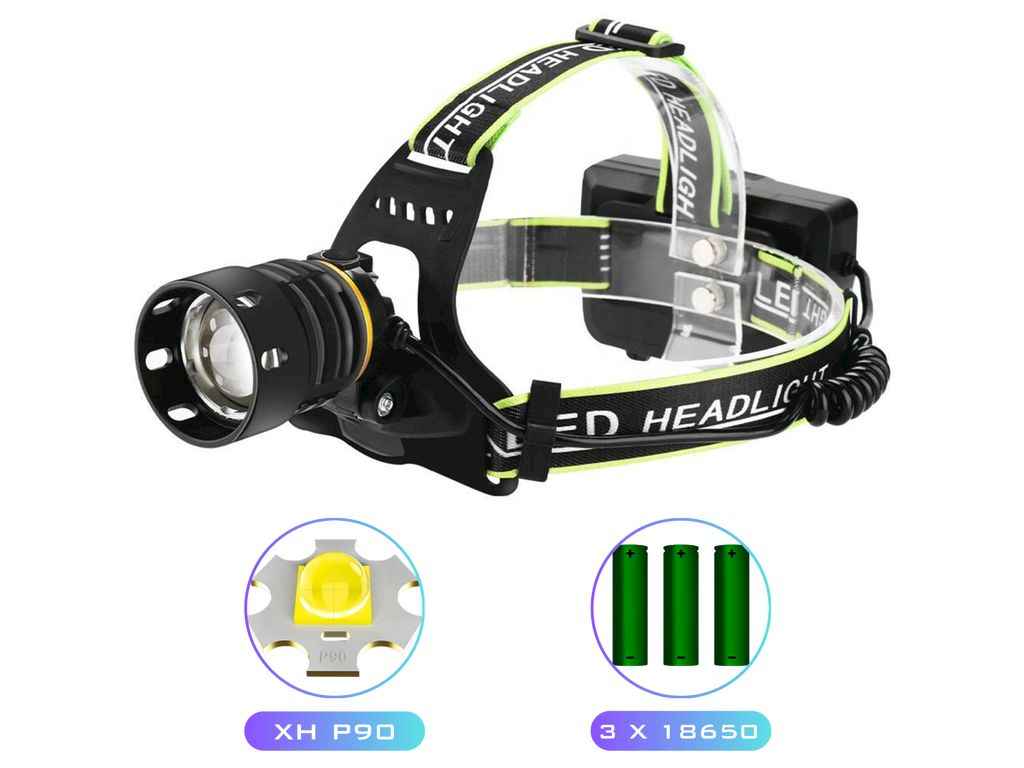 Ліхтар налобний 5000K АКБ 3*18650 BL-A14-3-P90 ТМ КИТАЙ Ліхтар налобний 5000K АКБ 3*18650 BL-A14-3-P90 ТМ КИТАЙ