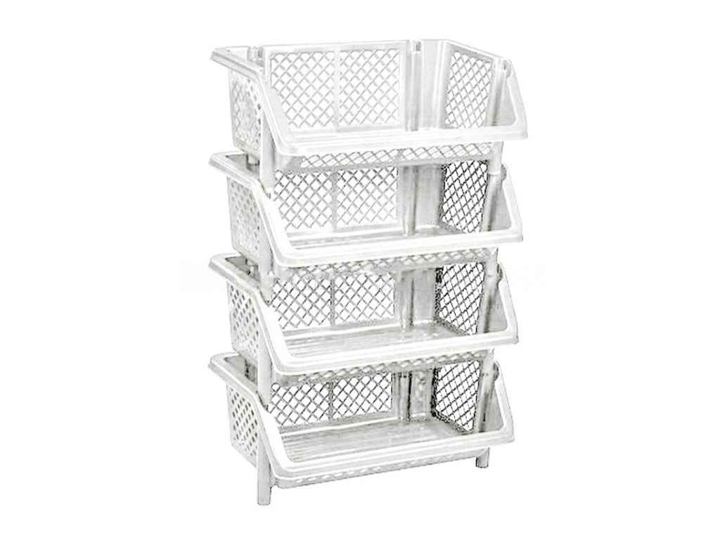 Етажерка 4яр білий ТМ ПОЛІМЕРАГРО Етажерка 4яр білий ТМ ПОЛІМЕРАГРО