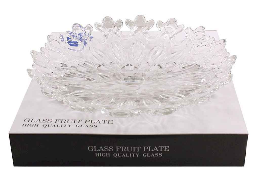 Блюдо 35см BMPE-3025W скляне ТМ G-HORSE Блюдо 35см BMPE-3025W скляне ТМ G-HORSE