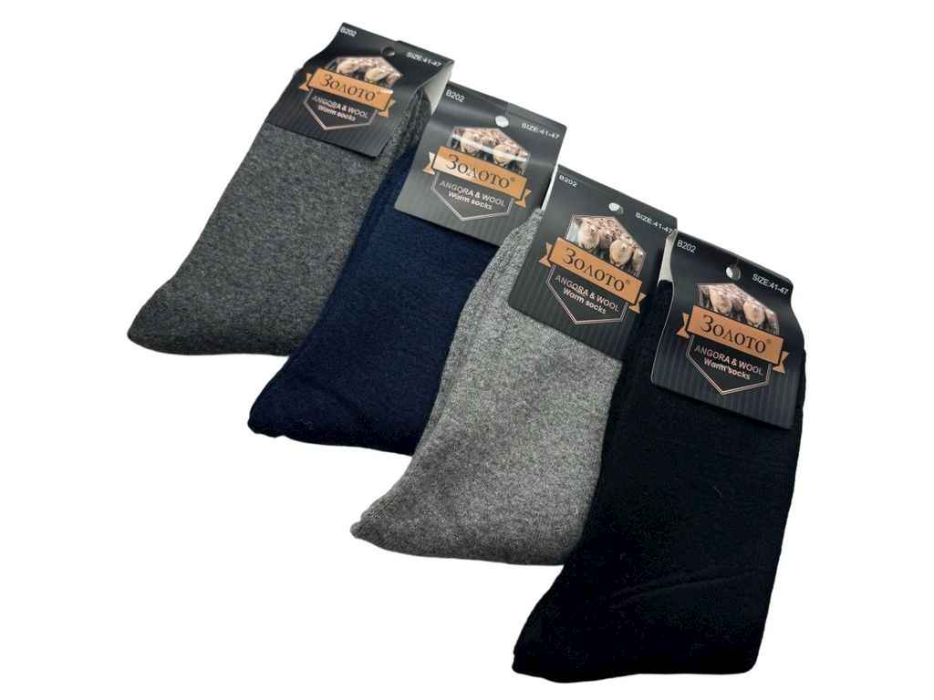 Шкарпетки чол махра арт.202-1 р.41-47 12пар ТМ ЗОЛОТО Шкарпетки чол махра арт.202-1 р.41-47 12пар ТМ ЗОЛОТО