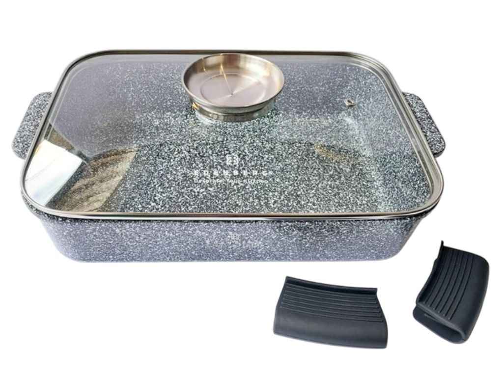 Жаровня 4,7л з кришкою, мармурове покриття 12126 ТМ EDENBERG Жаровня 4,7л з кришкою, мармурове покриття 12126 ТМ EDENBERG