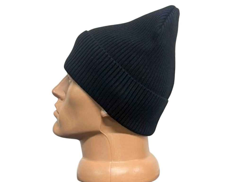 Шапка чол фліс Рубчик чорний ТМ SHAPKI Шапка чол фліс Рубчик чорний ТМ SHAPKI