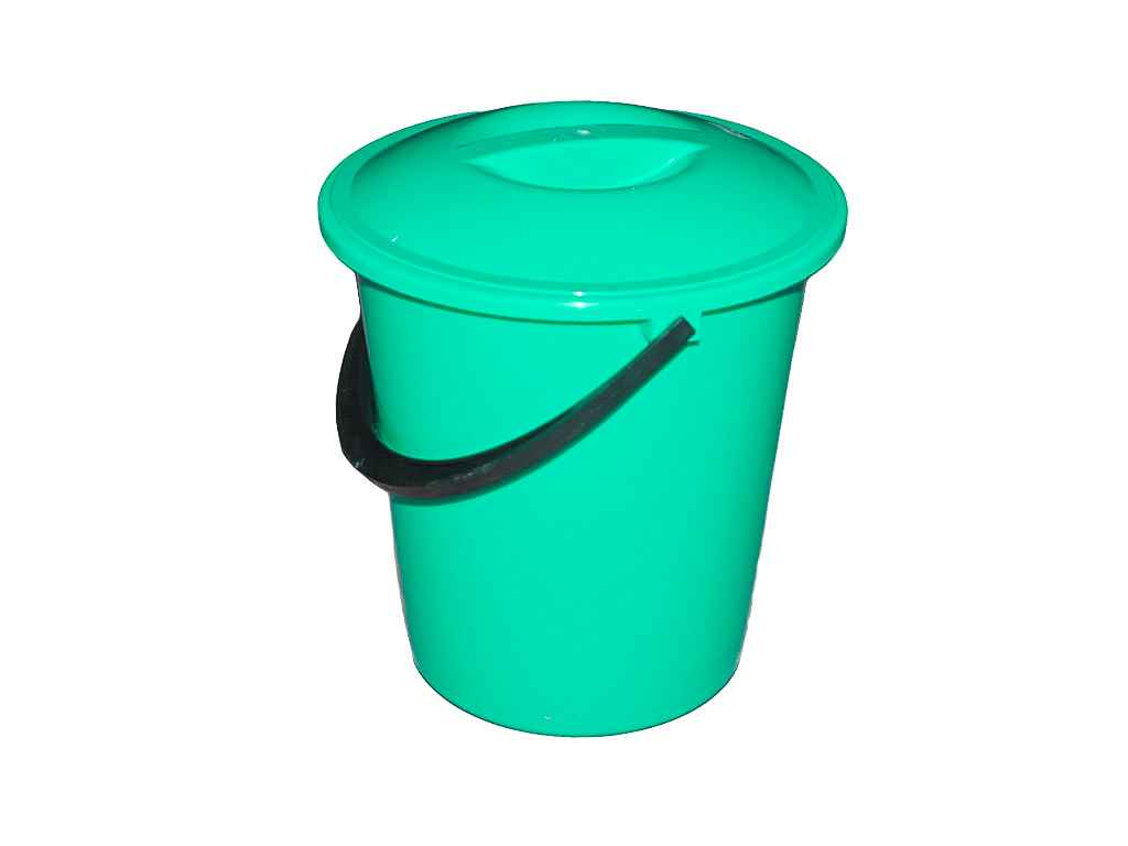 Відро пл. 5л харч. з кришкою бірюзове ТМ МЕД Відро пл. 5л харч. з кришкою бірюзове ТМ МЕД