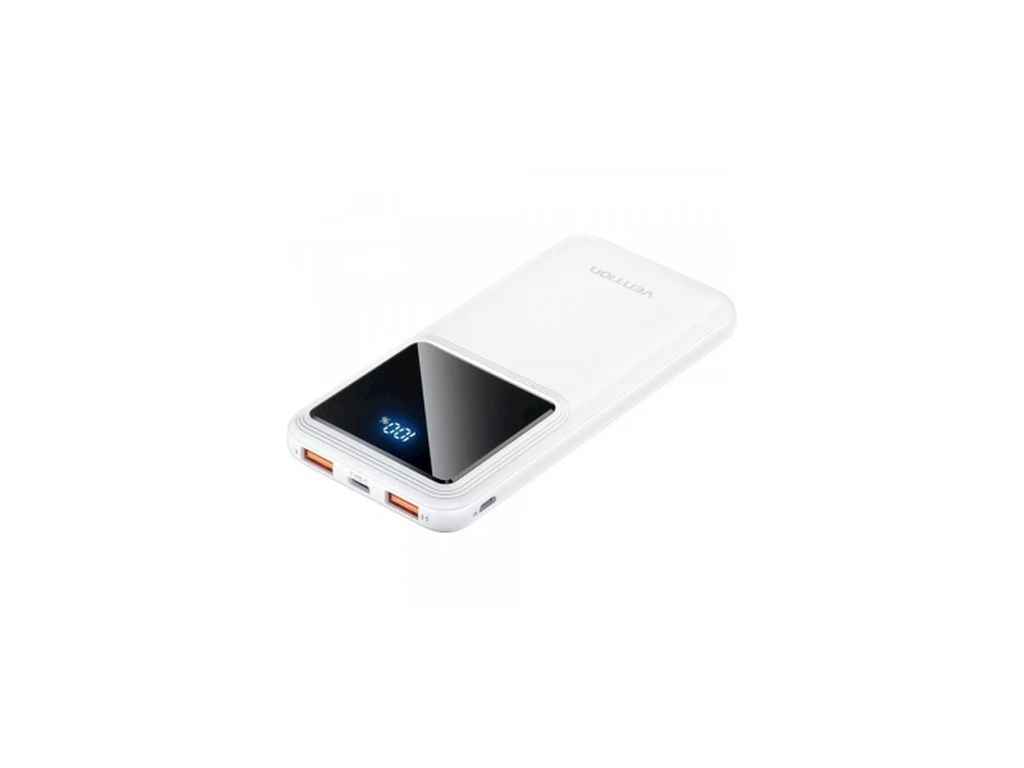 Power Bank 10000mAh A38Q PD20W/кабель Type-C to Type-C 22.5W та Lightning 15W білий ТМ KONFULON Power Bank 10000mAh A38Q PD20W/кабель Type-C to Type-C 22.5W та Lightning 15W білий ТМ KONFULON