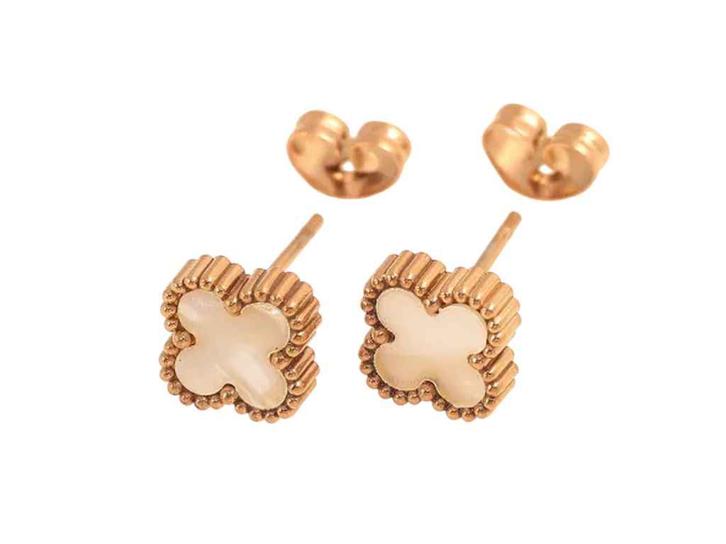 Сережки пусети нержавіюча сталь Кевер з перламутровою вставкою 8*8мм 298087 ТМ XUPING Сережки пусети нержавіюча сталь Кевер з перламутровою вставкою 8*8мм 298087 ТМ XUPING