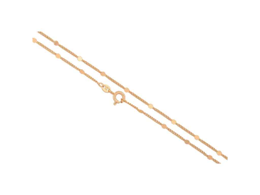 Ланцюжок позолота 18K «Плетіння Панцирне з прокатаними колами» 50см*1-2мм 296074 ТМ XUPING Ланцюжок позолота 18K «Плетіння Панцирне з прокатаними колами» 50см*1-2мм 296074 ТМ XUPING