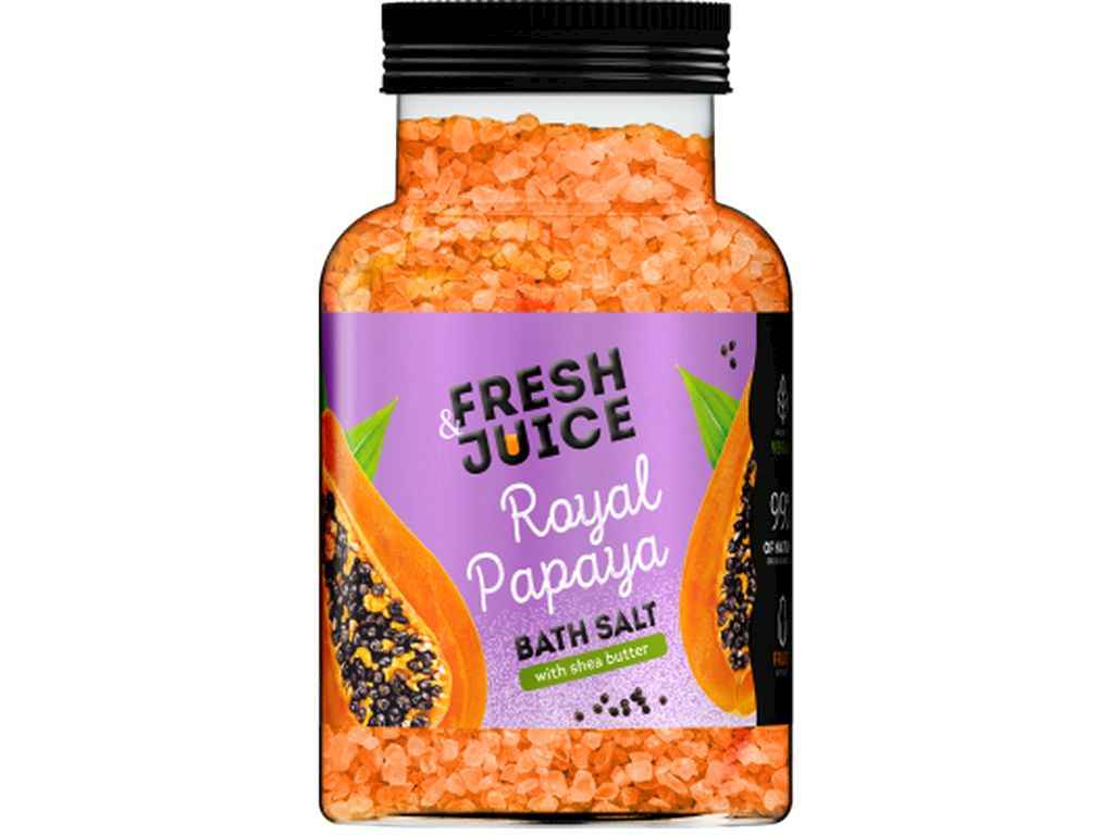 Сіль для ванн 700г пляшка Royal Papaya ТМ FRESH JUICE Сіль для ванн 700г пляшка Royal Papaya ТМ FRESH JUICE