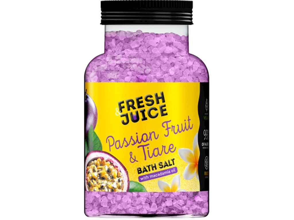 Сіль для ванн 700г пляшка Passion Fruit Tiare ТМ FRESH JUICE Сіль для ванн 700г пляшка Passion Fruit Tiare ТМ FRESH JUICE