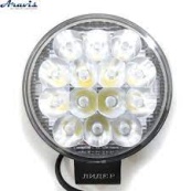 Фара-LED Круг 42W 200mm (3W*14) 10-30V Дальнє зі стробоскопом (1шт) C042W (mini-42w). Изображение №2