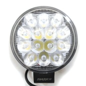 Фара-LED Круг 42W 200mm (3W*14) 10-30V Дальнє зі стробоскопом (1шт) C042W (mini-42w). Изображение №3