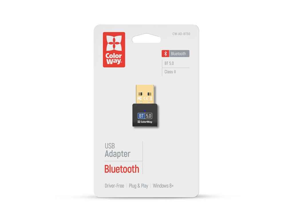 Адаптер bluetooth BT 5.0 ТМ СolorWay Адаптер bluetooth BT 5.0 ТМ СolorWay