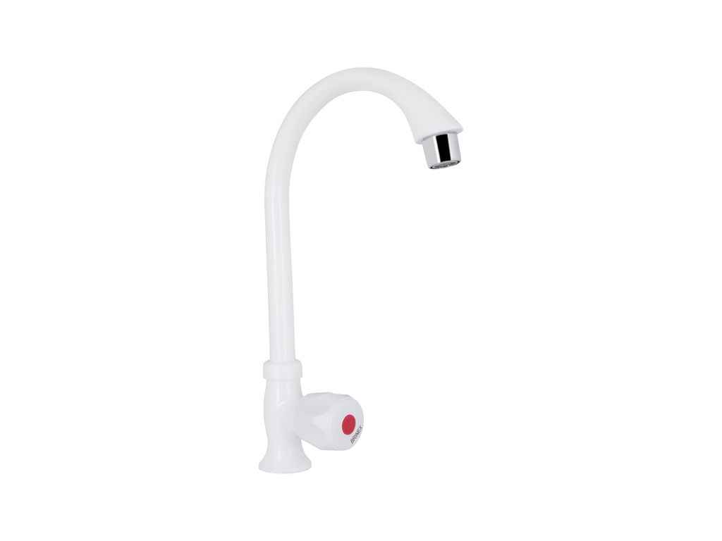 Змішувач на мийку білий Монокран BW 269, BRINBW269 ТМ Brinex Змішувач на мийку білий Монокран BW 269, BRINBW269 ТМ Brinex