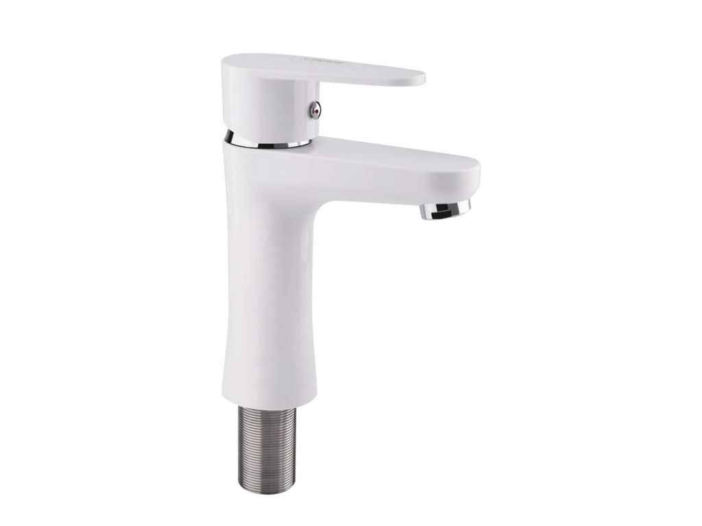 Змішувач на умивальник білий низький 37W 001 (k35) BRIN37W001 ТМ Brinex Змішувач на умивальник білий низький 37W 001 (k35) BRIN37W001 ТМ Brinex
