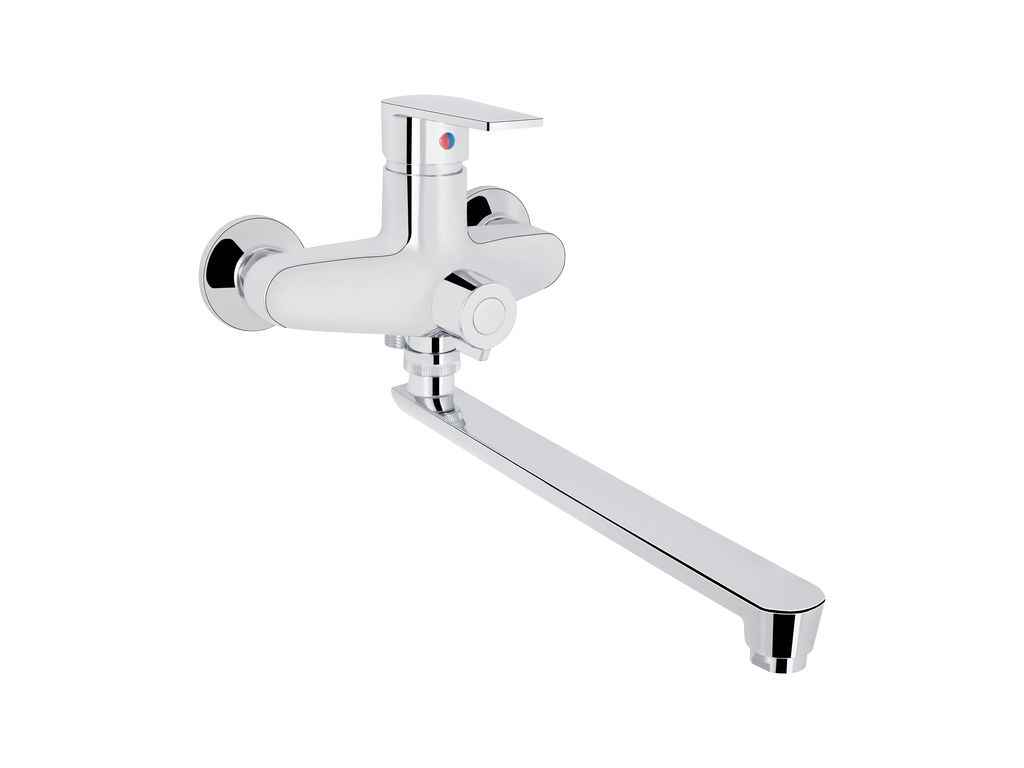 Змішувач Настінний хром для ванни 35C 005 (k35) з довгим поворотним виливом BRIN35C005 ТМ Brinex Змішувач Настінний хром для ванни 35C 005 (k35) з довгим поворотним виливом BRIN35C005 ТМ Brinex