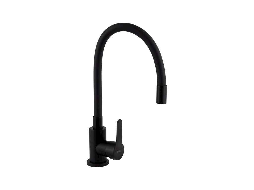 Змішувач на мийку чорний Pure 015F3 Matt (k35) з гнучким виливом BRIPUR015F3BLM ТМ Brinex Змішувач на мийку чорний Pure 015F3 Matt (k35) з гнучким виливом BRIPUR015F3BLM ТМ Brinex