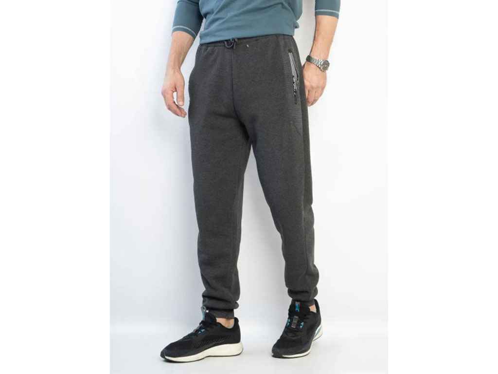 Спортивні штани сірий чоловічі фліс манжет котон арт.P0222-6120_A0G р.L ТМ NOWEMBER Спортивні штани сірий чоловічі фліс манжет котон арт.P0222-6120_A0G р.L ТМ NOWEMBER