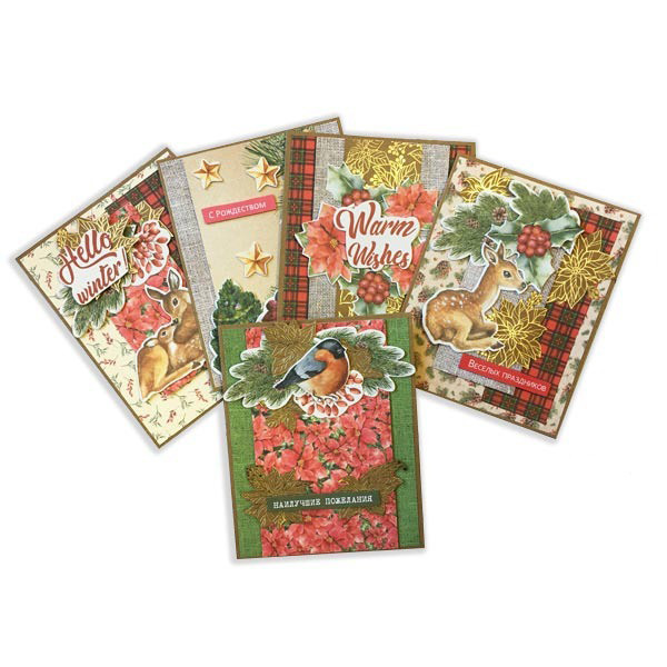 Набор для создания поздравительных открыток "Our warm Christmas" FDGCK-019 Набор для создания поздравительных открыток "Our warm Christmas" FDGCK-019