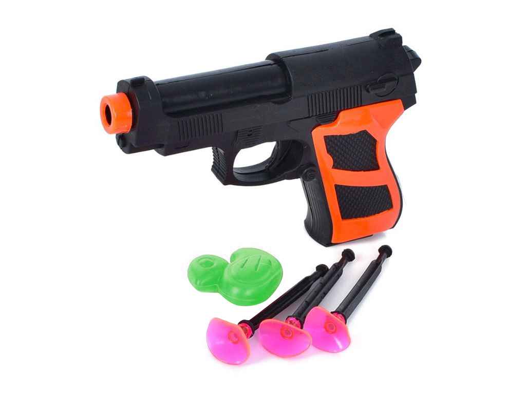 Пістолет присоски 16см,стріляє присосками 3шт 8142-45/2 ТМ METR Пістолет присоски 16см,стріляє присосками 3шт 8142-45/2 ТМ METR